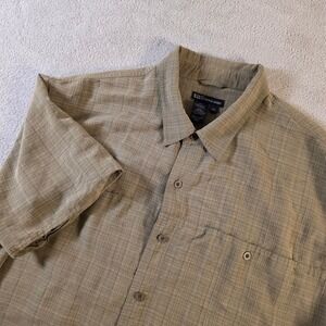 5.11 Tactical Series Mens 2XL Short Sleeve Button Down Shirt Khaki Tan 71170